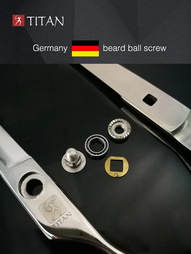 Take your craft to the next level with Titan Professional Barber Tools Hair Scissors—engineered for barbers and stylists who expect precision