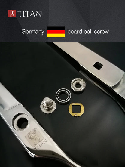 Take your craft to the next level with Titan Professional Barber Tools Hair Scissors—engineered for barbers and stylists who expect precision