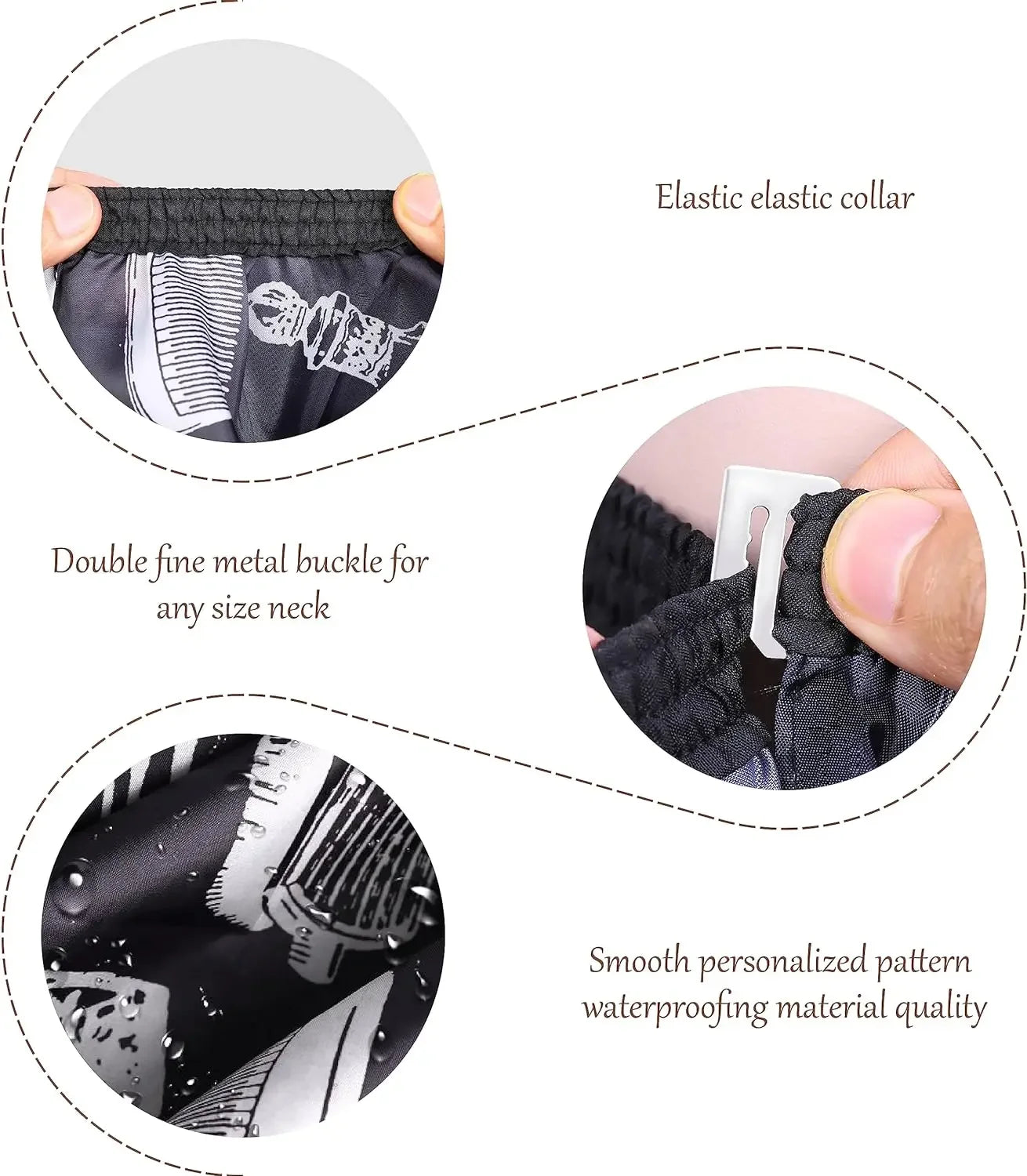 Professional Barber Cape &amp; Grooming Set