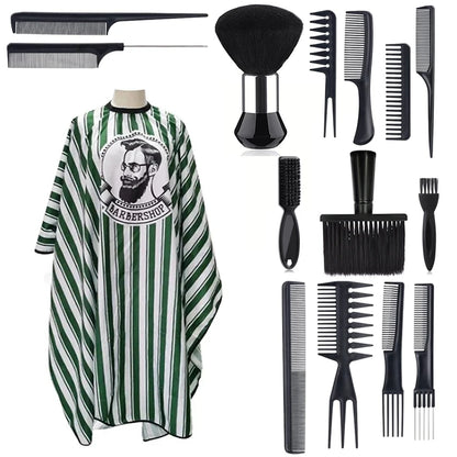 Professional Barber Cape &amp; Grooming Set