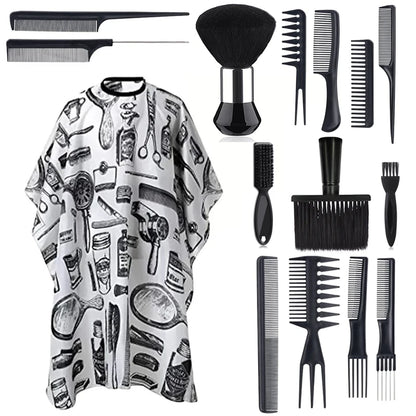Professional Barber Cape &amp; Grooming Set