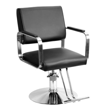 Flexible Adjustment: Salon stylist chair is equipped with a high-strength hydraulic pump, gently step on the lift lever to expel the air inside the hydraulic pump.