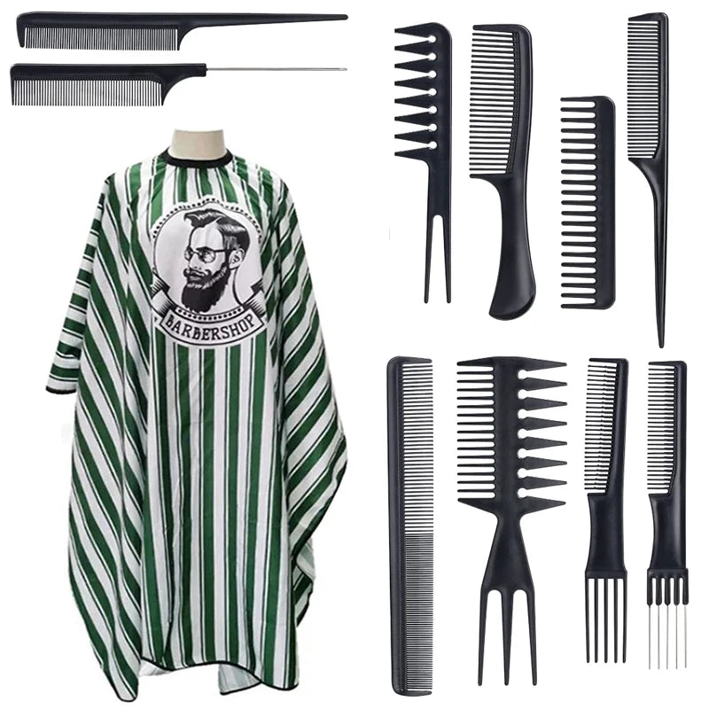 Professional Barber Cape &amp; Grooming Set