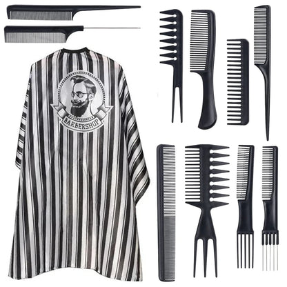 Professional Barber Cape &amp; Grooming Set